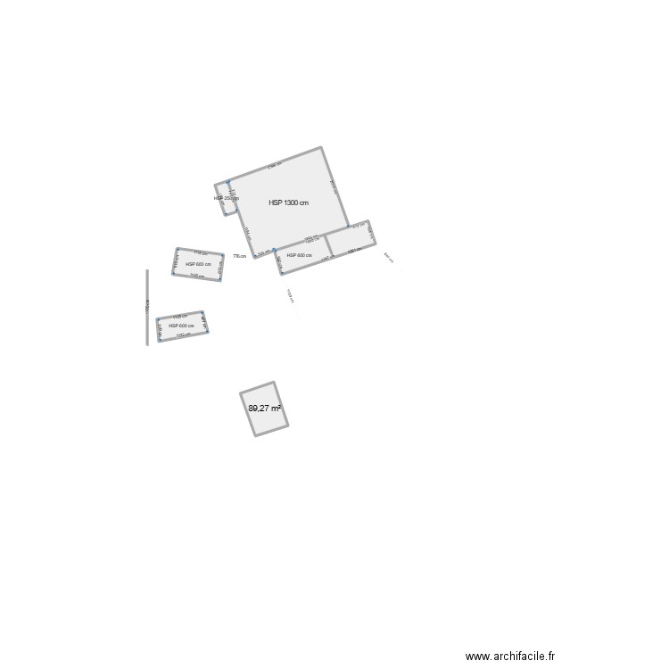 plan de masse v2. Plan de 6 pièces et 853 m2