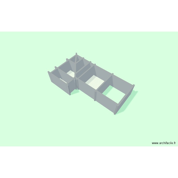 terrasse. Plan de 5 pièces et 36 m2