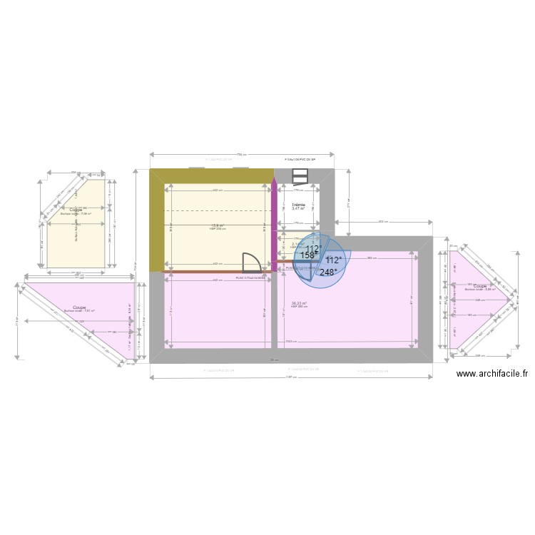 ML24007181. Plan de 20 pièces et 243 m2