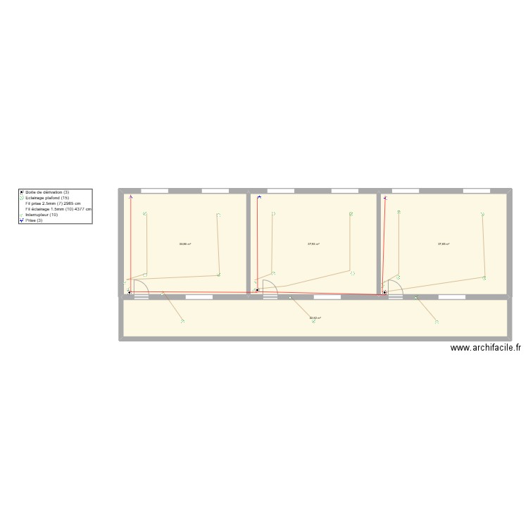 MADRASAS1. Plan de 4 pièces et 155 m2