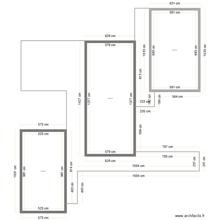 adw 2. Plan de 3 pièces et 188 m2