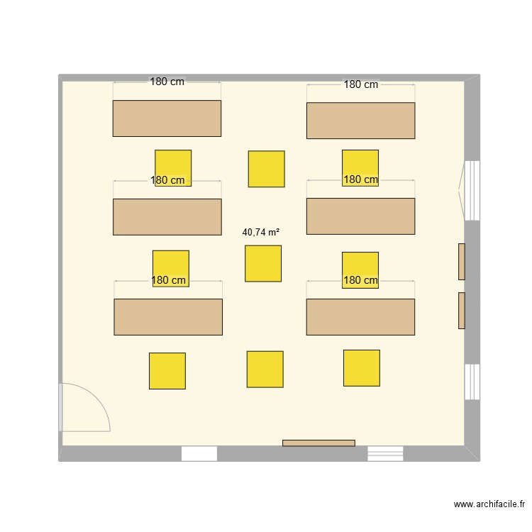 SALLE VISIO - MAIRIE CHATEAUNEUF EN THYMERAIS. Plan de 1 pièce et 41 m2