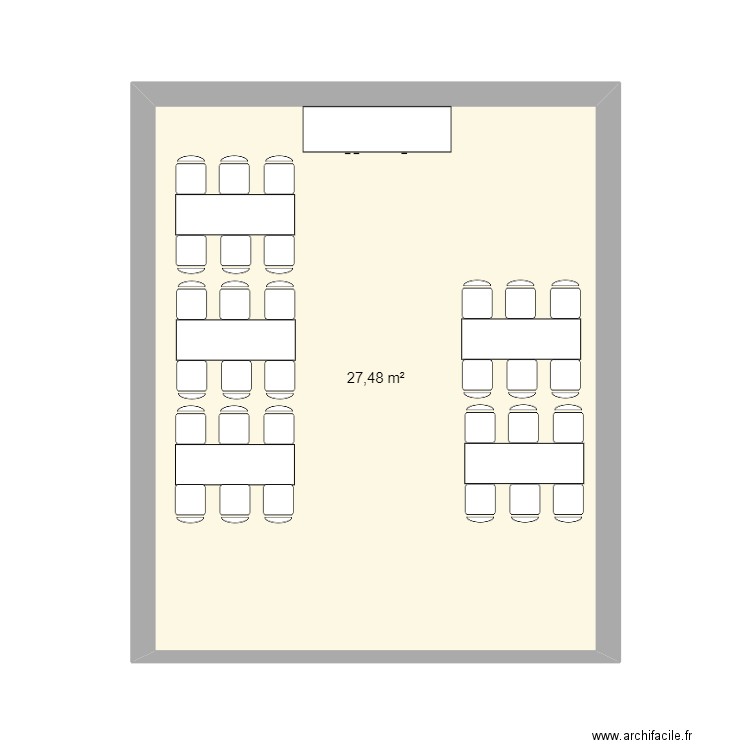 plan. Plan de 1 pièce et 27 m2