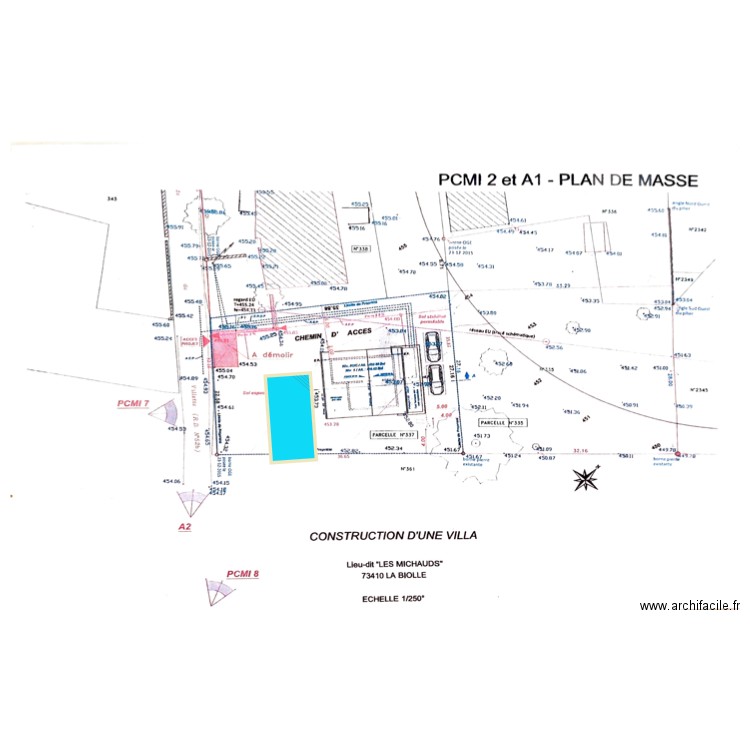 piscine. Plan de 0 pièce et 0 m2