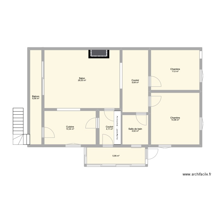 MAISON Actuelle. Plan de 9 pièces et 94 m2