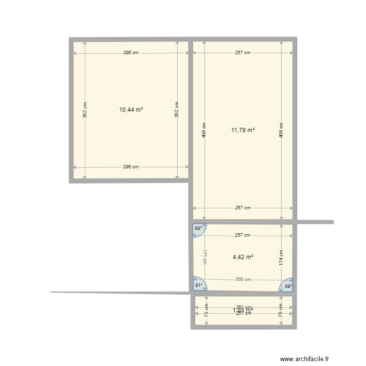 essai2. Plan de 4 pièces et 29 m2