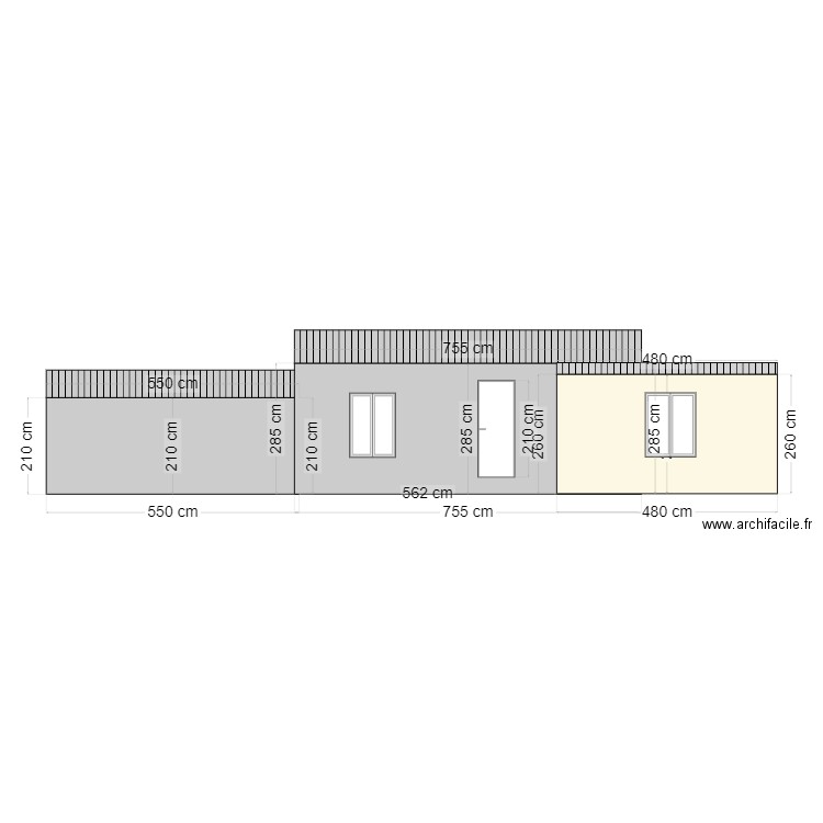 Avignatojo Façade sud. Plan de 0 pièce et 0 m2