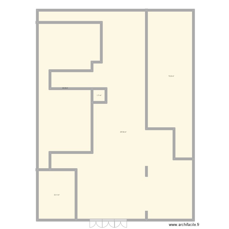 Chapeau . Plan de 5 pièces et 384 m2