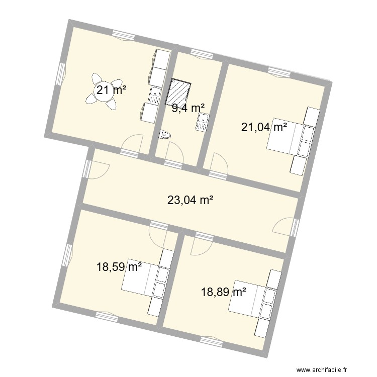 SCI Gastion. Plan de 11 pièces et 218 m2