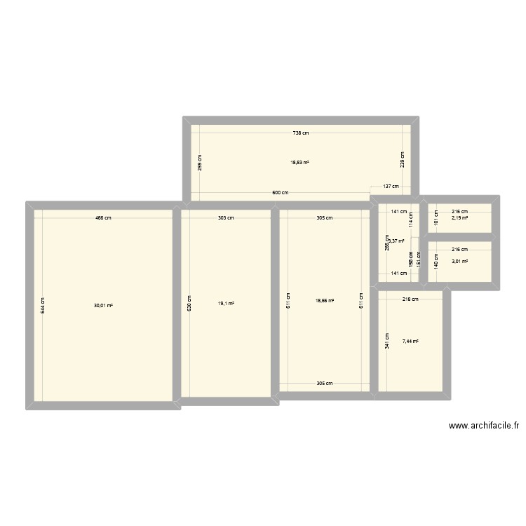 maison entiere2. Plan de 8 pièces et 103 m2