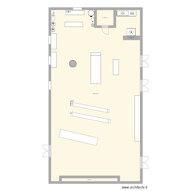 THOMAS COURSANGE. Plan de 4 pièces et 210 m2