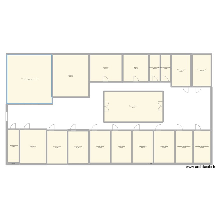 spa 500m2. Plan de 21 pièces et 340 m2