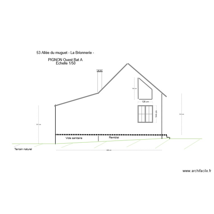 Pignon Ouest Bat A. Plan de 0 pièce et 0 m2