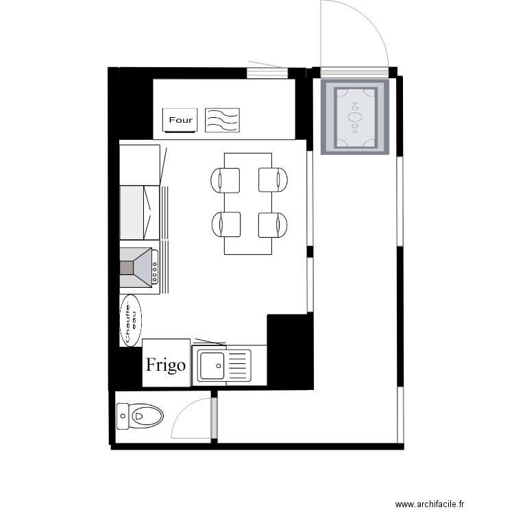 cuisine 1. Plan de 0 pièce et 0 m2