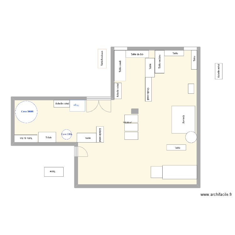 Labo Plan C. Plan de 1 pièce et 106 m2