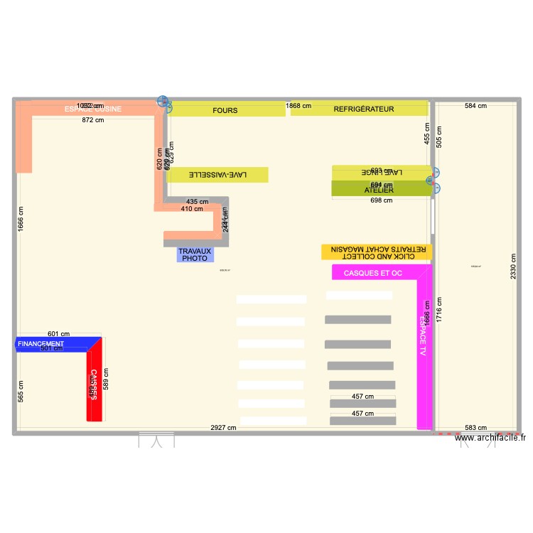 ORGANISATION OLIVIER. Plan de 2 pièces et 776 m2