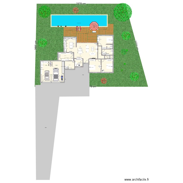 1200. Plan de 10 pièces et 199 m2