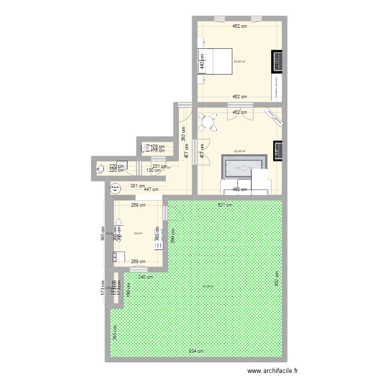 appart arras. Plan de 10 pièces et 131 m2