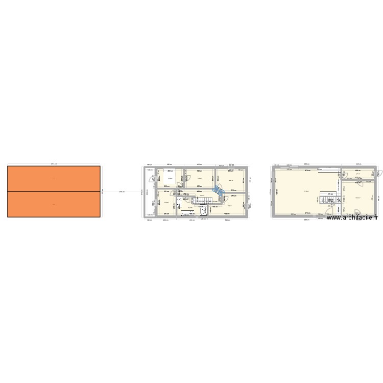 Maison étage. Plan de 11 pièces et 149 m2