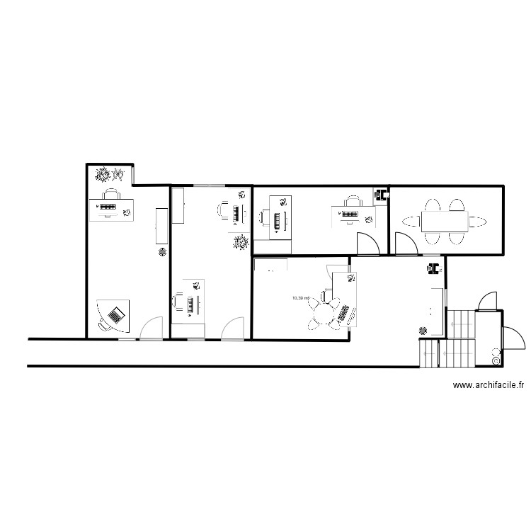 FFCB_plan. Plan de 1 pièce et 10 m2