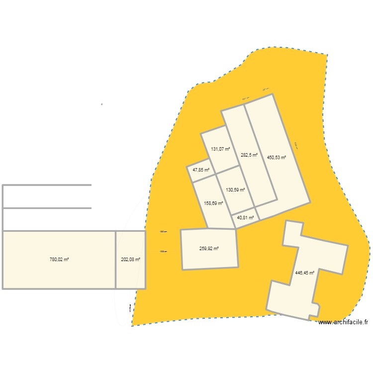 projet batiment. Plan de 11 pièces et 2931 m2