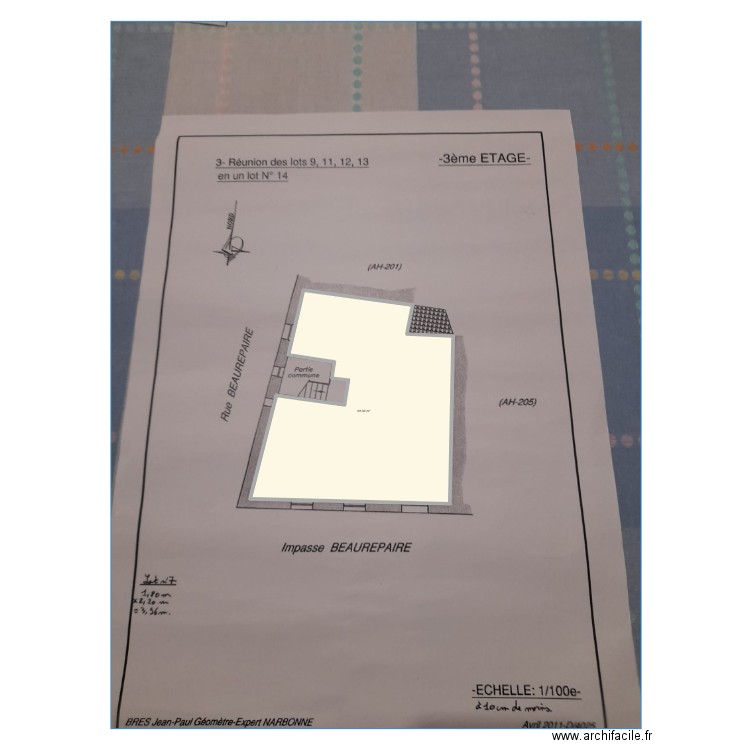 Plan vide. Plan de 1 pièce et 68 m2