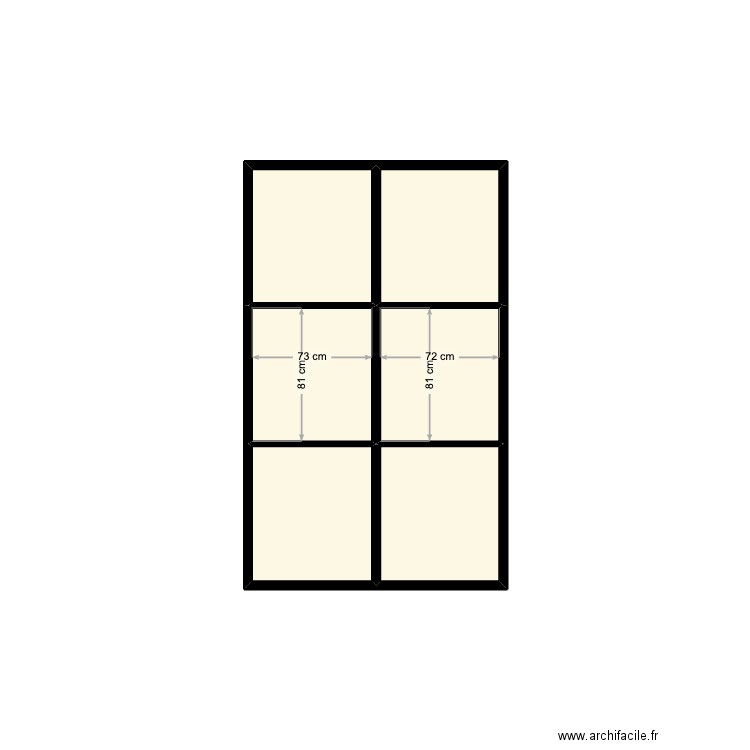 PORTES 3. Plan de 6 pièces et 4 m2