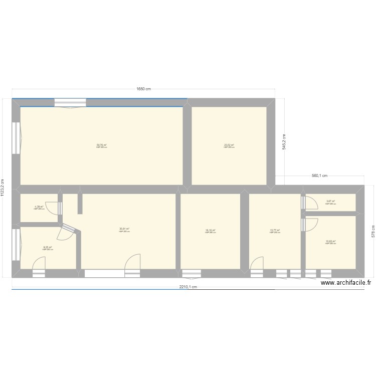 PLAN RDC COLLOREC. Plan de 9 pièces et 167 m2