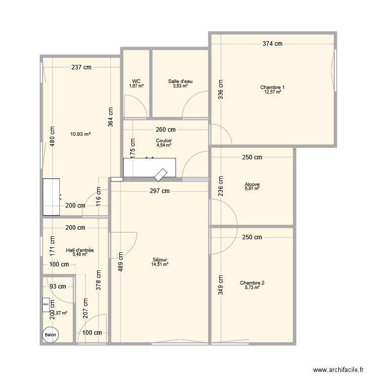 PROJET SERRA. Plan de 10 pièces et 70 m2