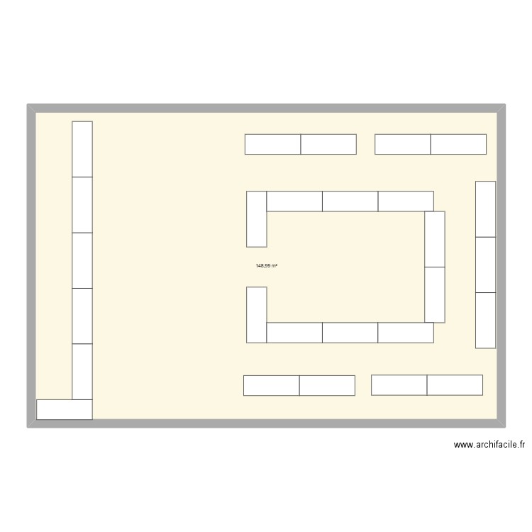 marche de noel . Plan de 1 pièce et 149 m2