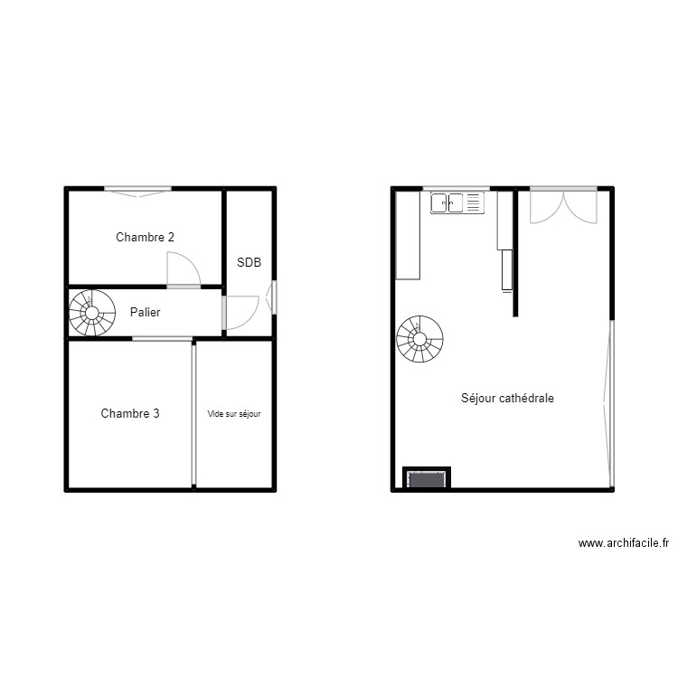 ISABEY. Plan de 6 pièces et 28 m2