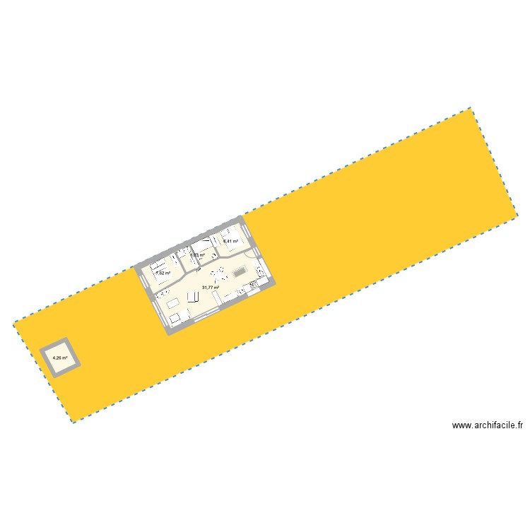 KERSI 2. Plan de 5 pièces et 56 m2