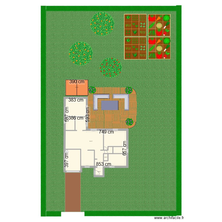 Projet Bullion. Plan de 4 pièces et 112 m2