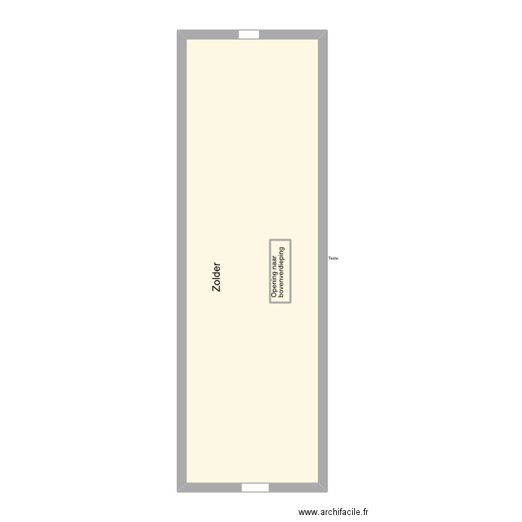 Zolder ingooigemstraat 27 Otegem. Plan de 2 pièces et 51 m2