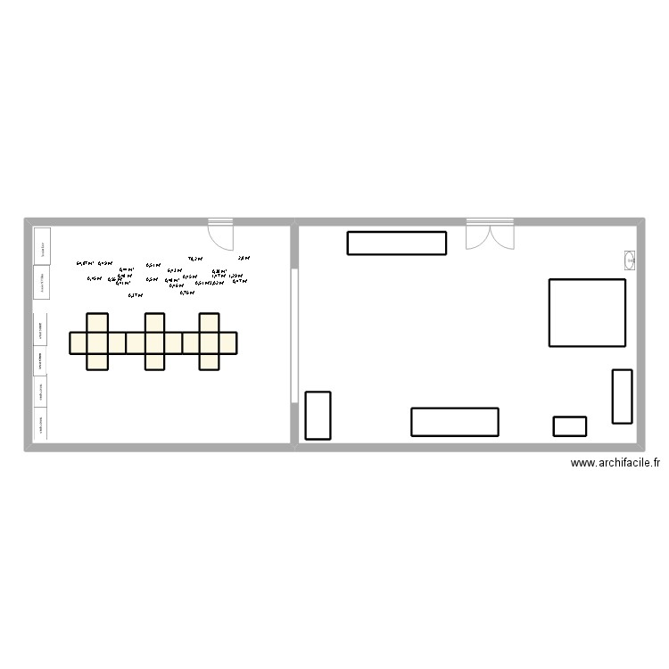 PLAN melec. Plan de 23 pièces et 189 m2