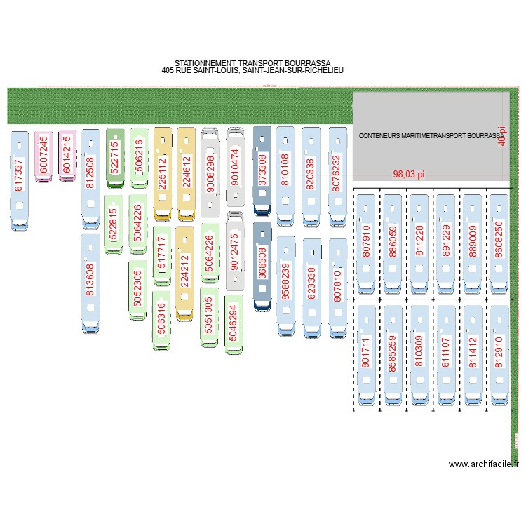 Stationnement Bourrassa. Plan de 0 pièce et 0 m2