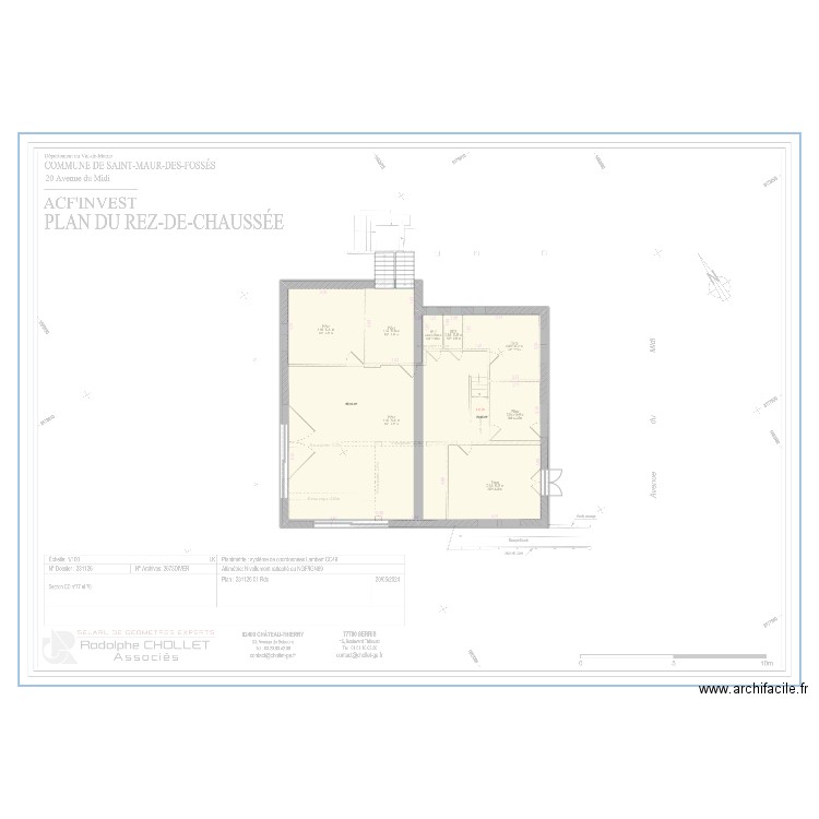 20 av du Midi. Plan de 2 pièces et 156 m2