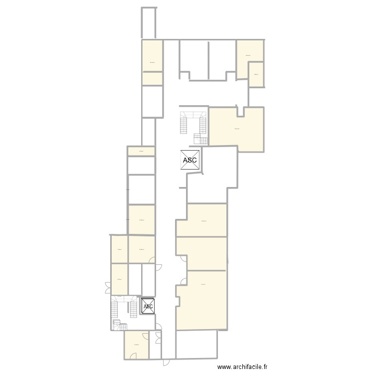 EPHAD Charles Trenet . Plan de 15 pièces et 223 m2