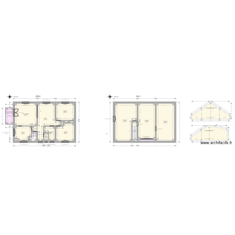 ML24008426 BINIEK. Plan de 18 pièces et 142 m2