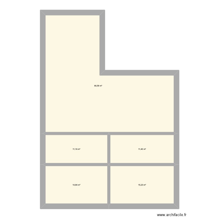 43queques. Plan de 5 pièces et 119 m2