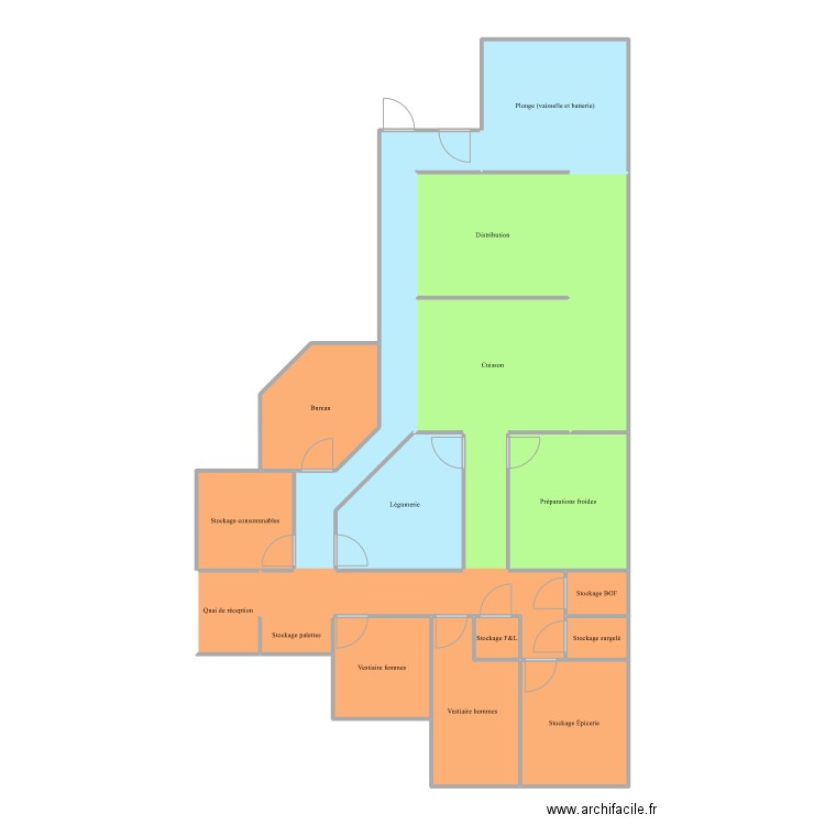 Plan les cassissines. Plan de 18 pièces et 142 m2