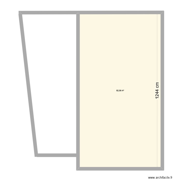 Mauguio. Plan de 1 pièce et 82 m2