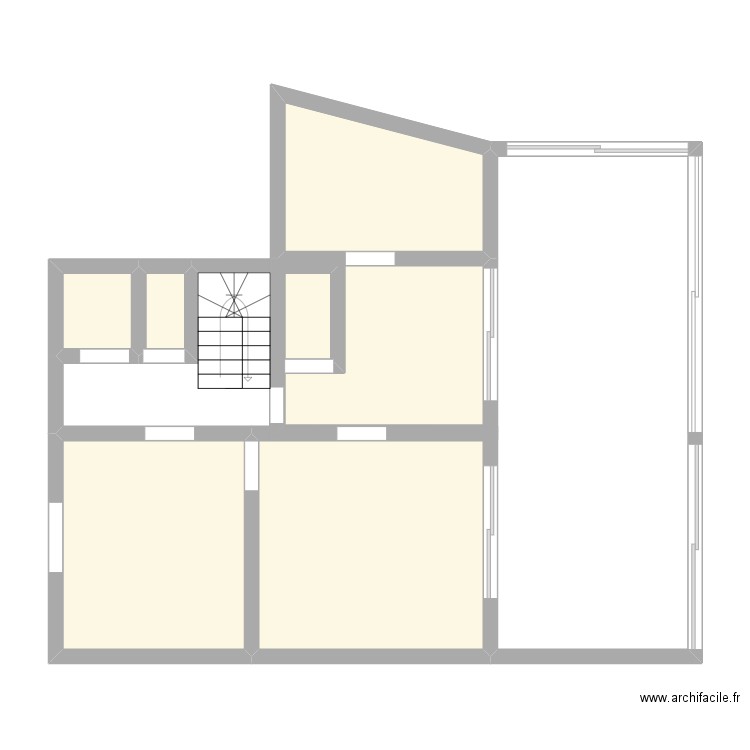 maison. Plan de 7 pièces et 48 m2