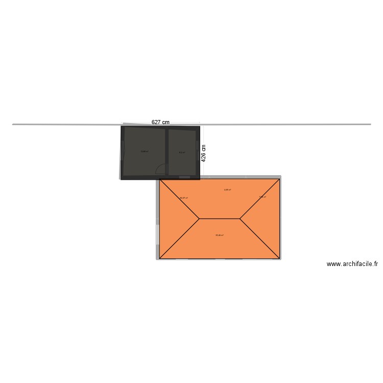 ST BAR. Plan de 6 pièces et 75 m2