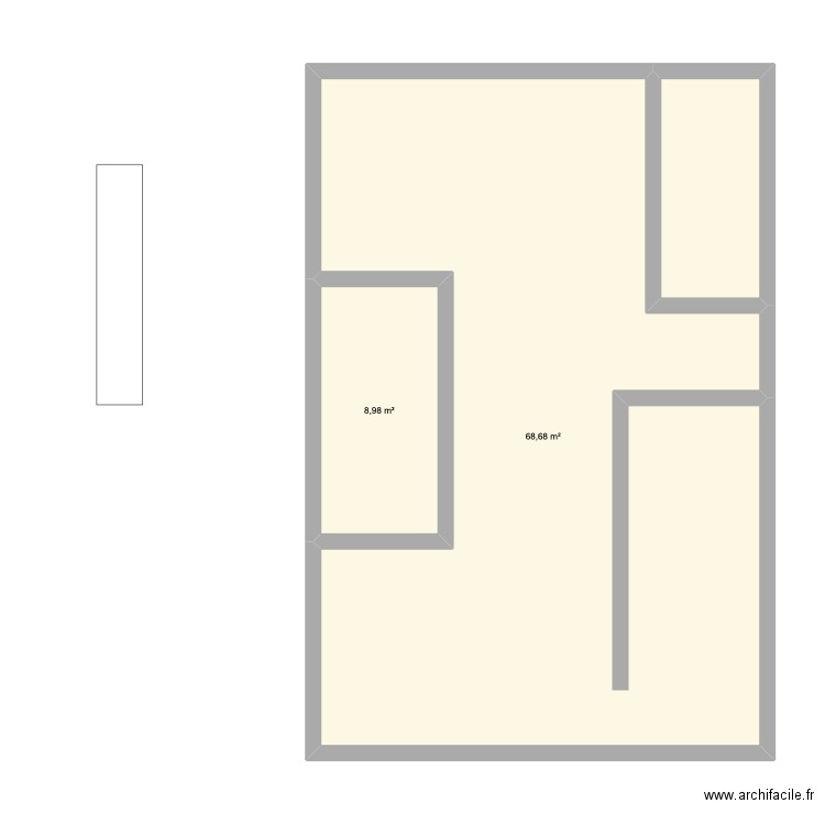 Test. Plan de 3 pièces et 84 m2