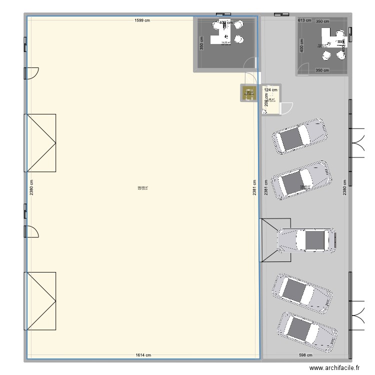 depot. Plan de 6 pièces et 558 m2