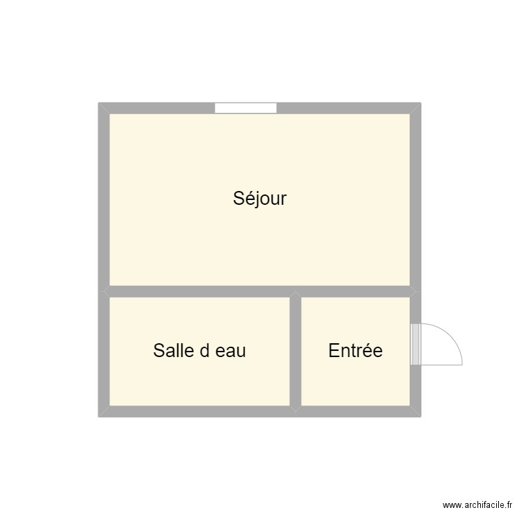 2410 KERVIEL. Plan de 3 pièces et 8 m2