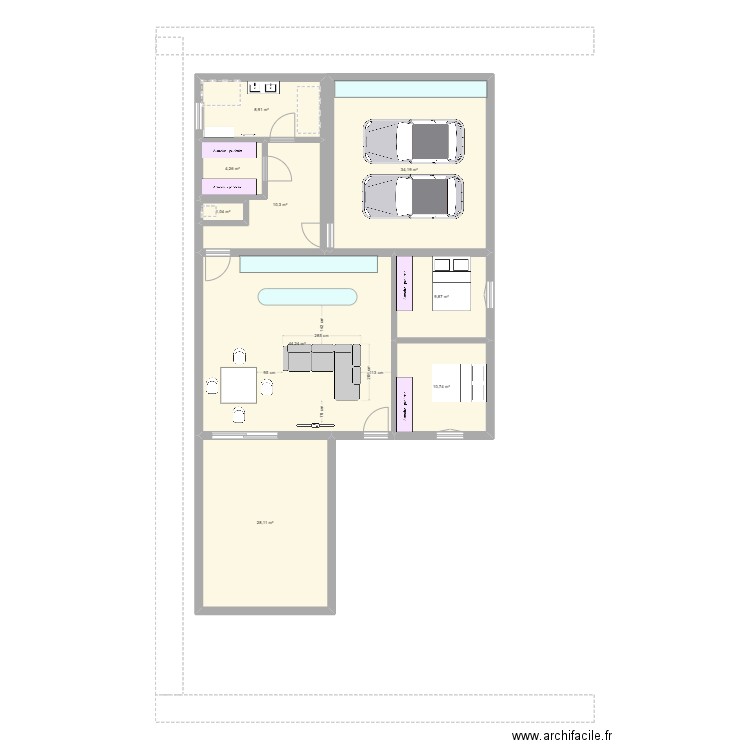 maison trégastel4. Plan de 9 pièces et 152 m2