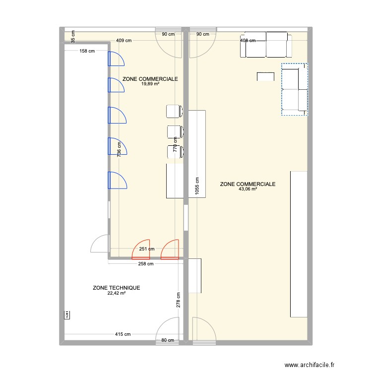 SQ BAYONNE 2025 V3. Plan de 3 pièces et 85 m2