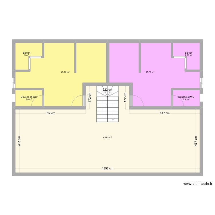 PLAN AMBOHIPO Rez de chaussée. Plan de 7 pièces et 123 m2